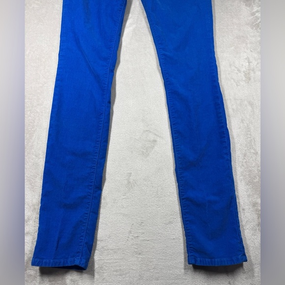 Current/Elliott The Skinny Electric Blue Corduroy Zip Fly Colorful Pants Size 28 - Picture 4 of 16